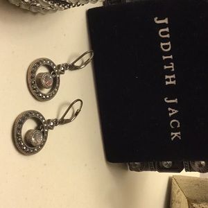 Judith Jack Sterling Silver Marcasite Earrings